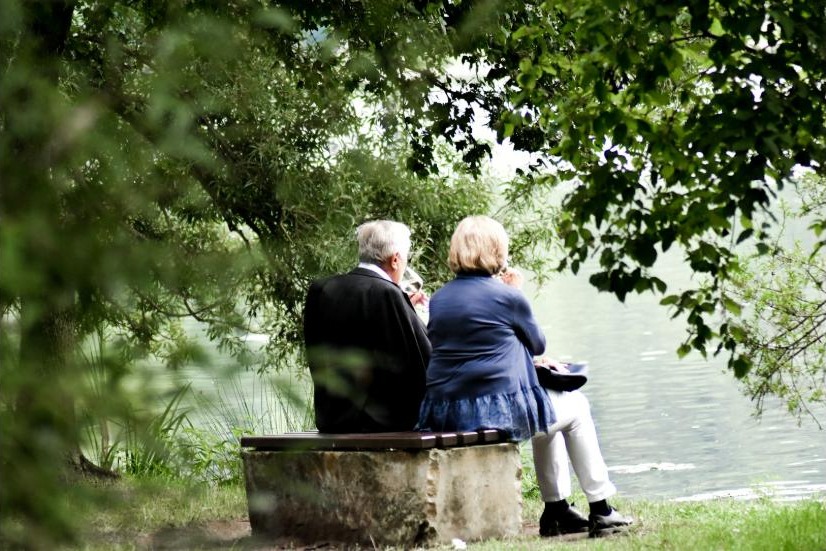 Geriatric care patient and caregiver